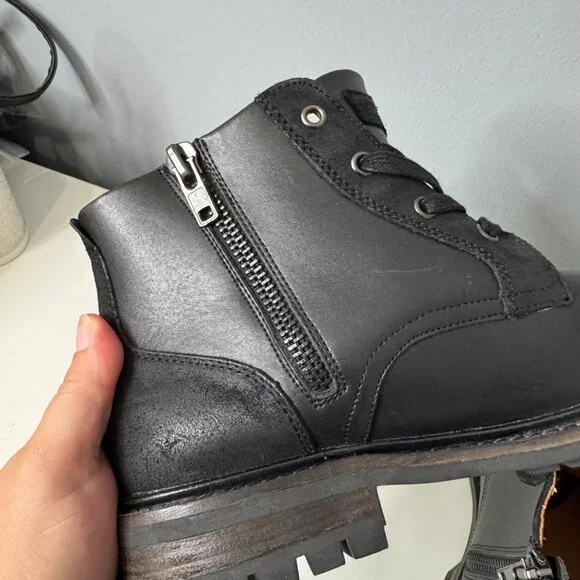 SAKS FIFTH AVENUE men's leather darrell boots size 10 - Picture 10 of 12